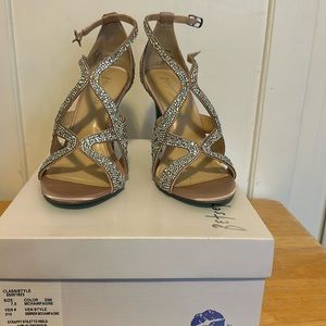 Betsey Johnson sparkly champagne heels